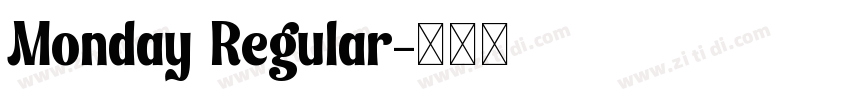 Monday Regular字体转换